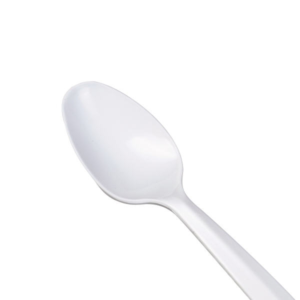 Karat PP Plastic Medium Heavy Weight Tea Spoons Bulk Box - White - 1,000 ct