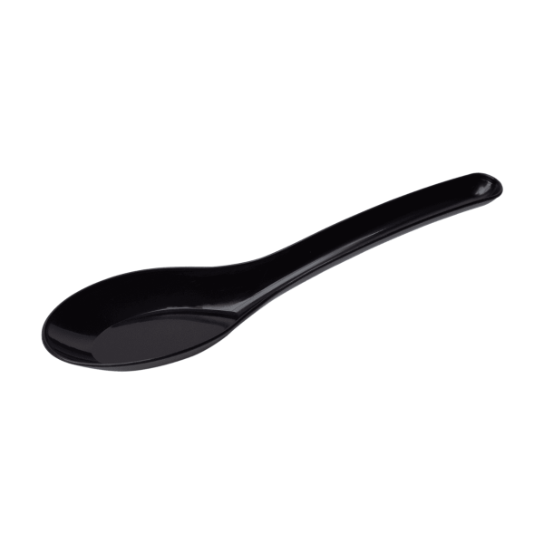 Karat Med-Heavy Weight Asian Soup Spoon - Black - 1,000 ct