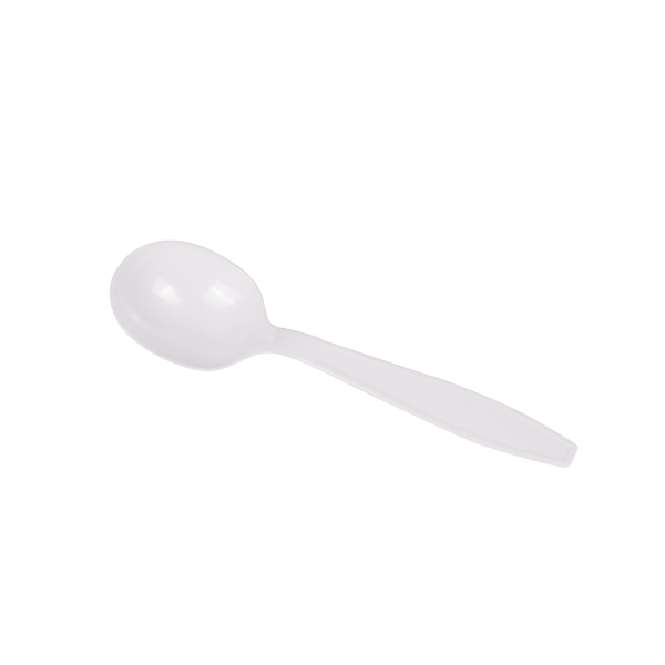 Karat PS Plastic Extra Heavy Weight Soup Spoons - White - 1,000 ct