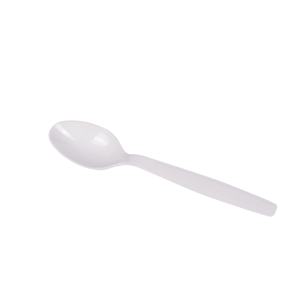 Karat PS Plastic Extra Heavy Weight Tea Spoons - White - 1,000 ct