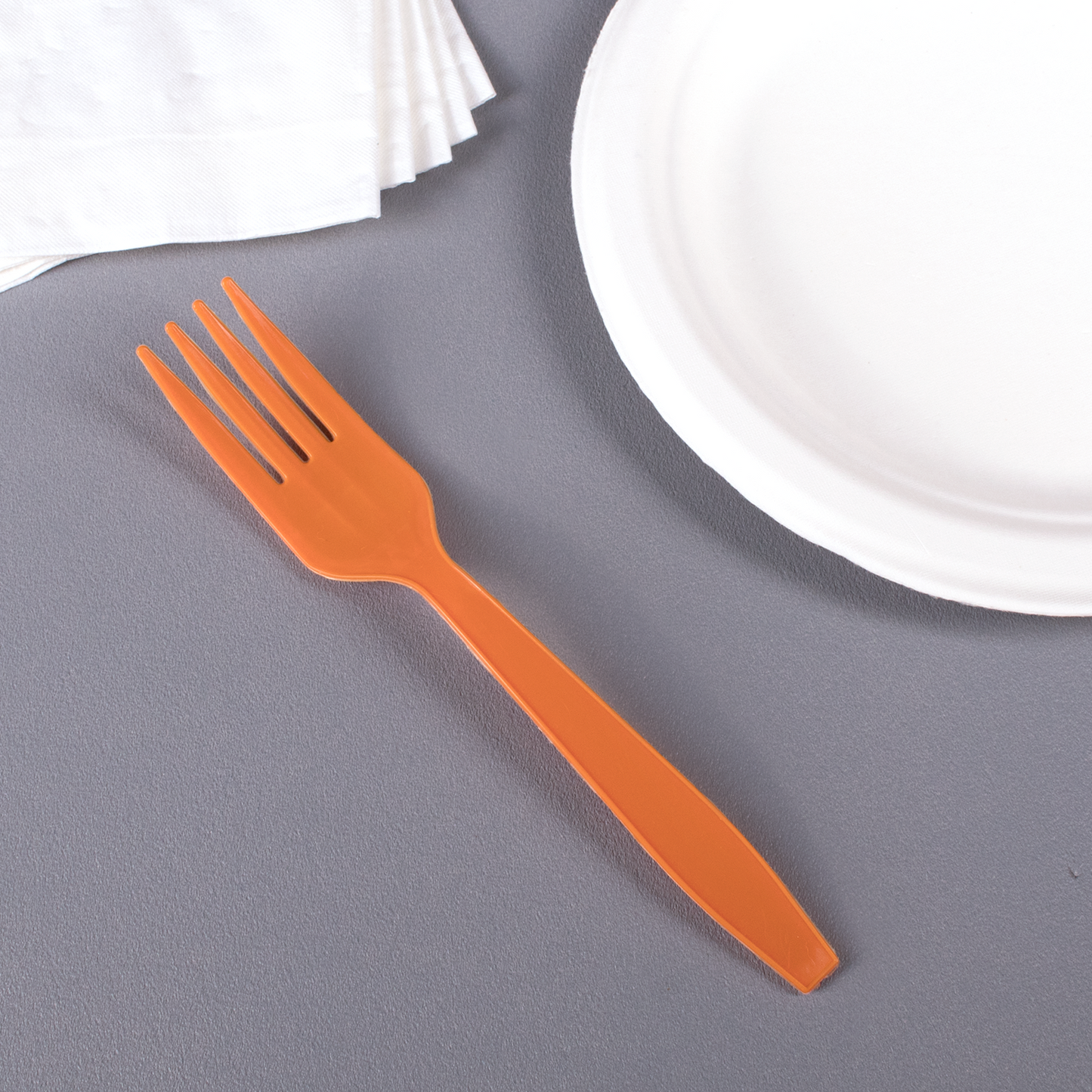 Karat PP Plastic Extra Heavy Weight Forks - Orange - 1,000 ct