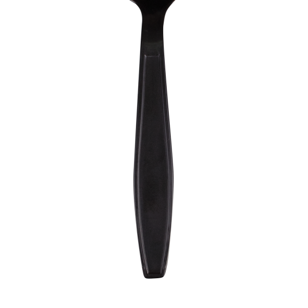 Karat PP Plastic Extra Heavy Weight Soup Spoons - Black - 1,000 ct