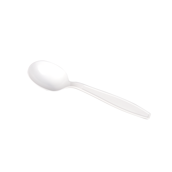 Karat PP Plastic Extra Heavy Weight Soup Spoons - White - 1,000 ct