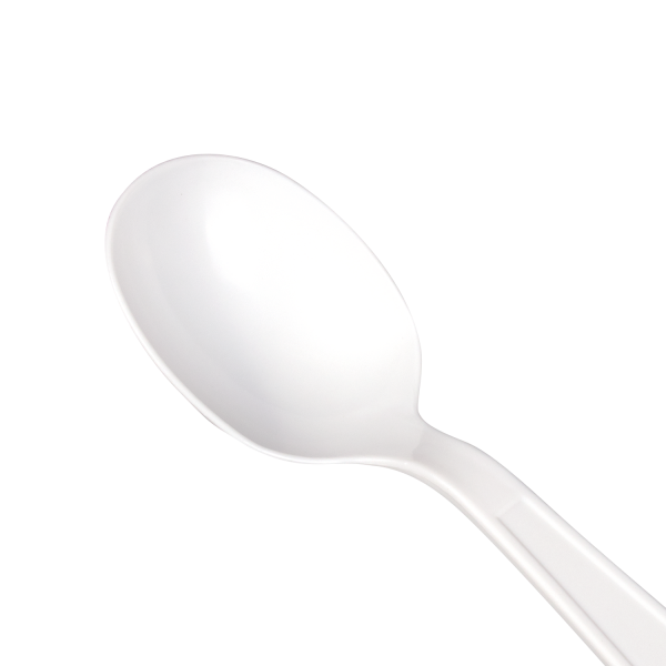 Karat PP Plastic Extra Heavy Weight Soup Spoons - White - 1,000 ct