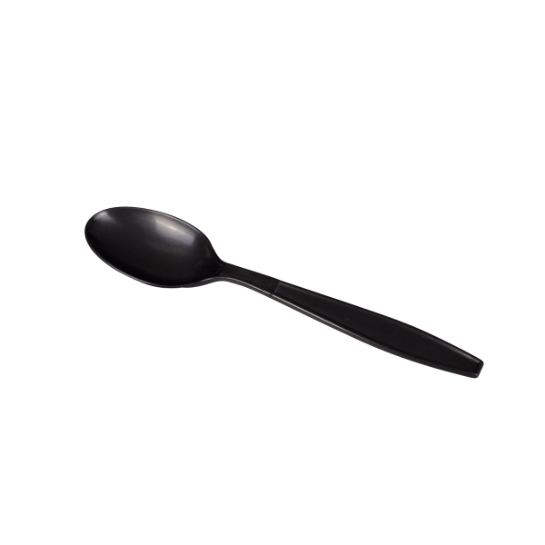 Karat PP Plastic Extra Heavy Weight Tea Spoons - Black - 1,000 ct