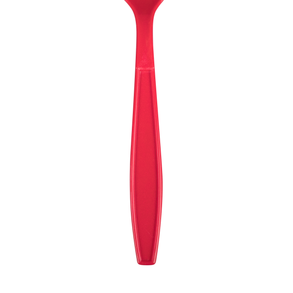 Karat PP Plastic Extra Heavy Weight Tea Spoons - Red - 1,000 ct