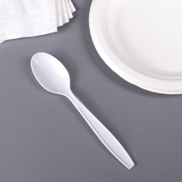 Karat PP Plastic Extra Heavy Weight Tea Spoons - White - 1,000 ct