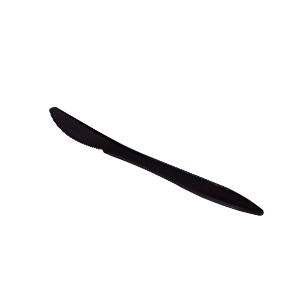 Karat PS Plastic Medium Weight Knives Bulk Box - Black - 1,000 ct
