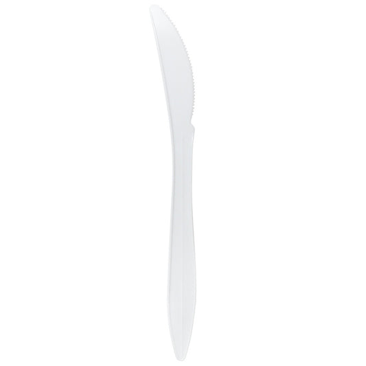 Karat PS Plastic Medium Weight Knives Bulk Box - White - 1,000 ct