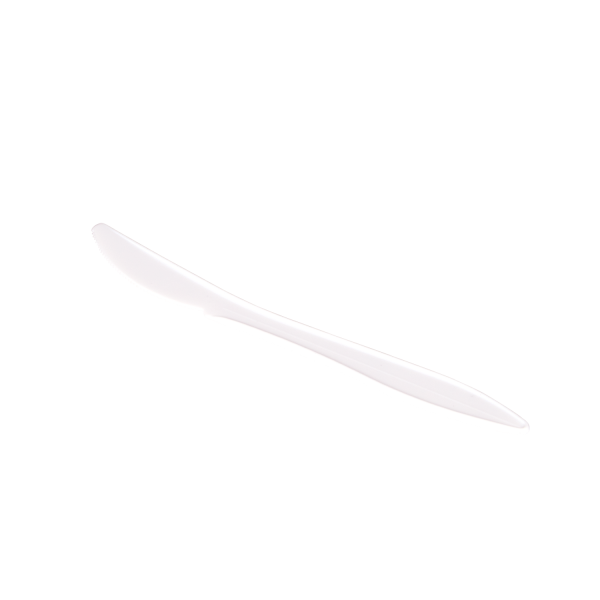 Karat PS Plastic Medium Weight Knives Bulk Box - White - 1,000 ct
