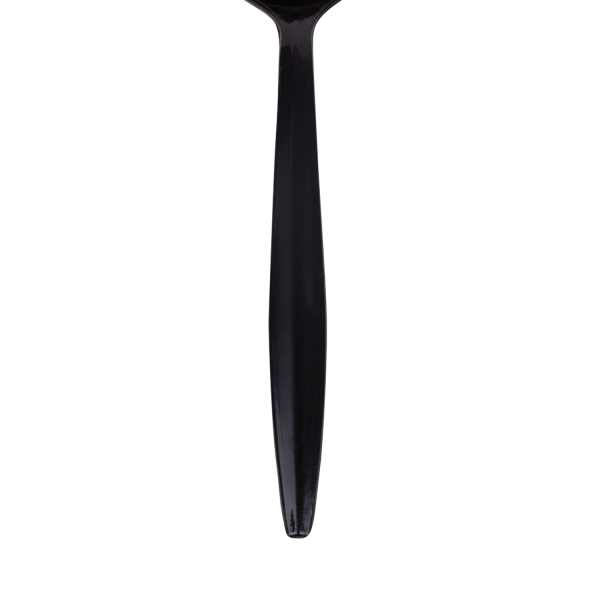 Karat PS Plastic Medium Weight Soup Spoons Bulk Box - Black - 1,000 ct