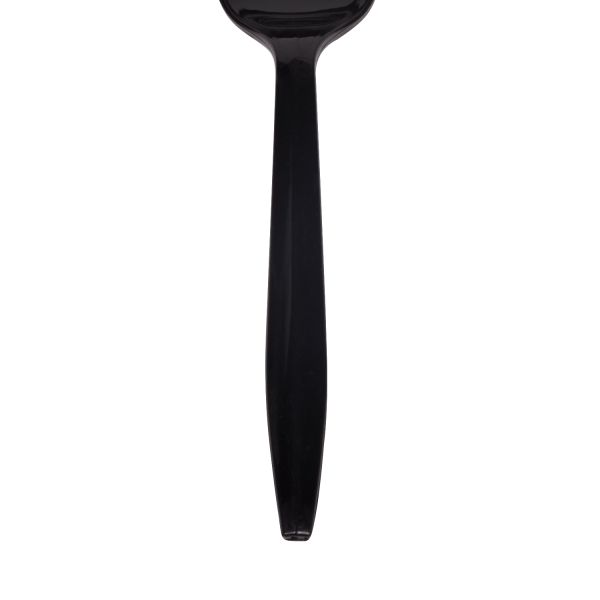 Karat PS Plastic Medium Weight Tea Spoons Bulk Box - Black - 1,000 ct