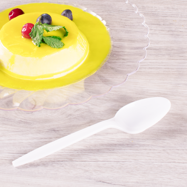 Karat PS Plastic Medium Weight Tea Spoons Bulk Box - White - 1,000 ct