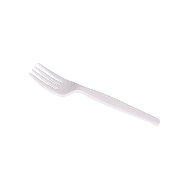Karat PS Plastic Medium-Heavy Weight Forks Bulk Box - White - 1,000 ct
