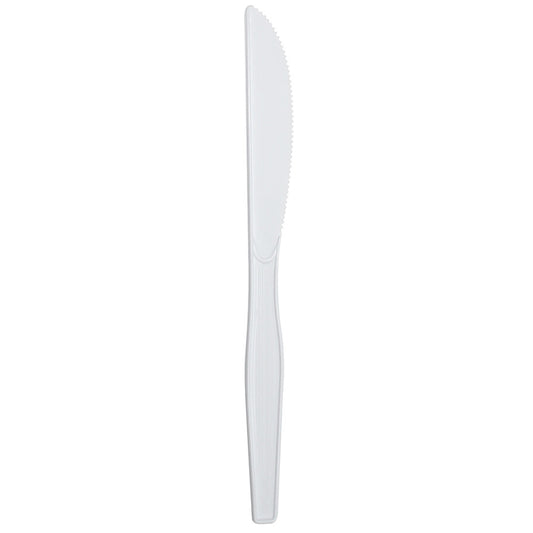 Karat PS Plastic Medium-Heavy Weight Knives Bulk Box - White - 1,000 ct