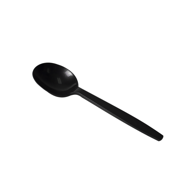 Karat PP Plastic Premium Extra Heavy Weight Soup Spoon - Black - 1,000 ct