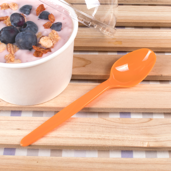 Karat PS Plastic Heavy Weight Tea Spoons - Orange - 1,000 ct