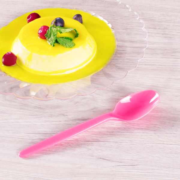 Karat PS Plastic Heavy Weight Tea Spoons - Pink - 1,000 ct