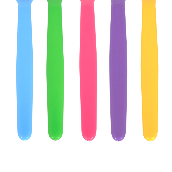 Karat PS Plastic Heavy Weight Tea Spoons - Rainbow - 1,000 ct