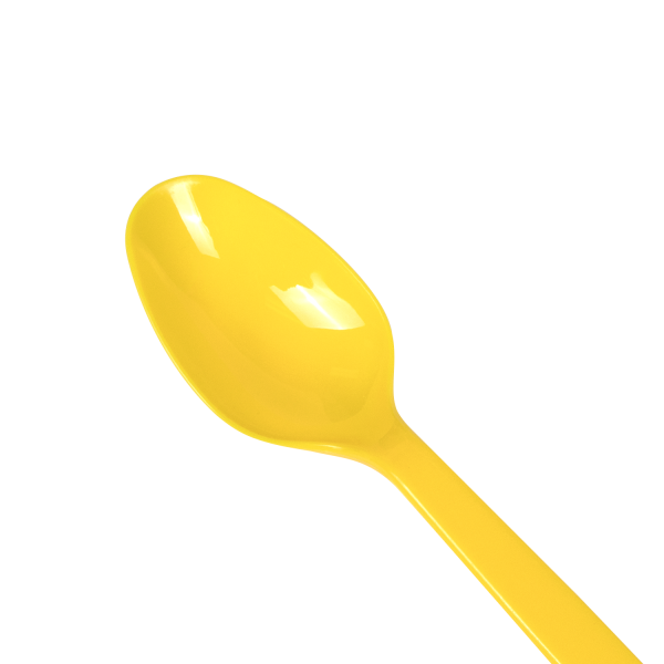 Karat PS Plastic Heavy Weight Tea Spoons - Yellow - 1,000 ct