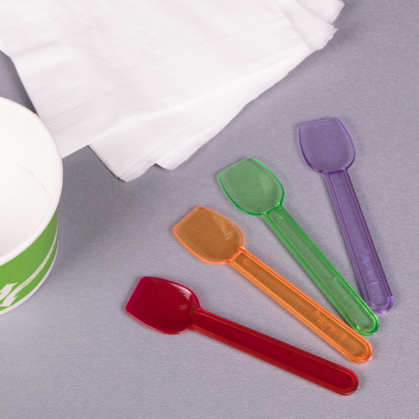 Karat PS Plastic Gelato Spoons - Rainbow - 2,000 ct