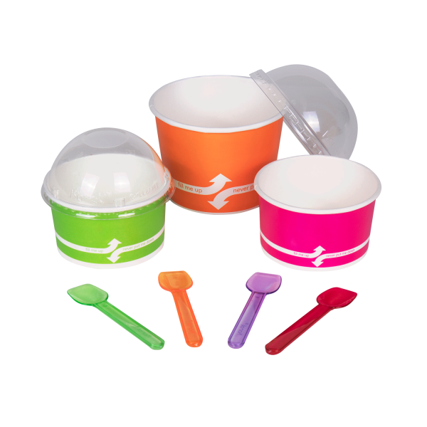 Karat PS Plastic Gelato Spoons - Rainbow - 2,000 ct