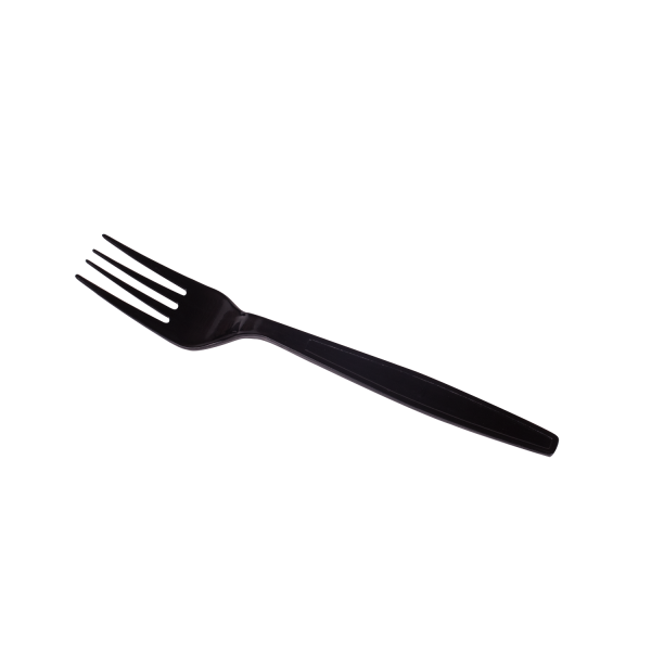 Karat PS Plastic Heavy Weight Forks - Black - Wrapped - 1,000 ct