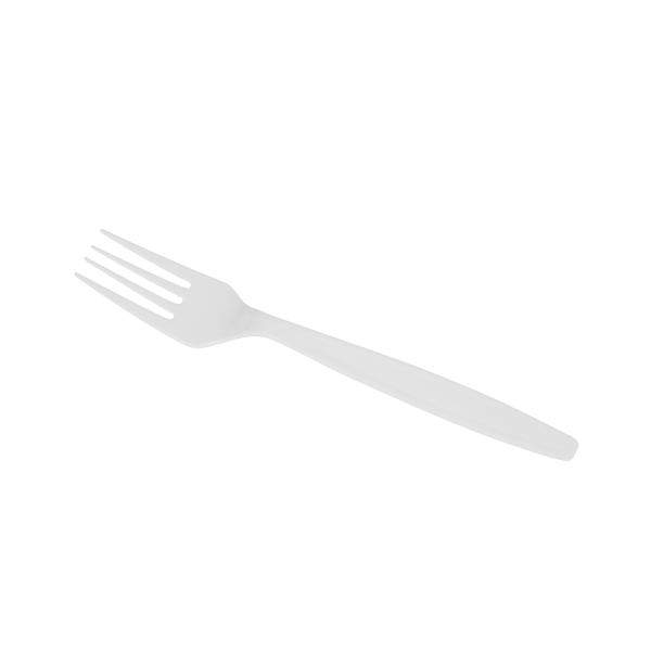 Karat PS Plastic Heavy Weight Forks - White - Wrapped - 1,000 ct