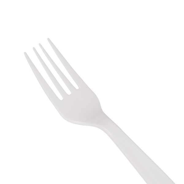 Karat PS Plastic Heavy Weight Forks - White - Wrapped - 1,000 ct