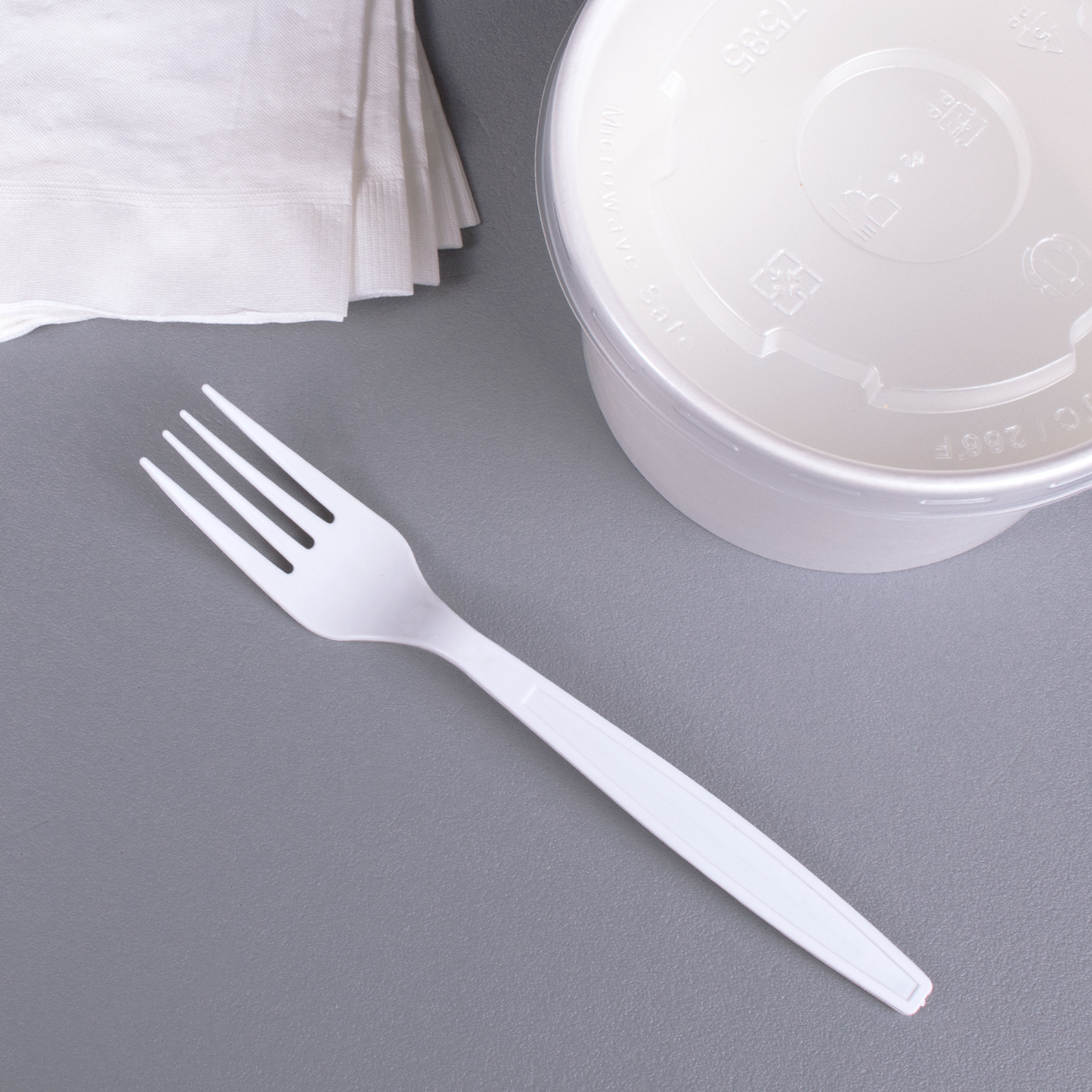 Karat PP Plastic Heavy Weight Forks - White - Wrapped - 1,000 ct