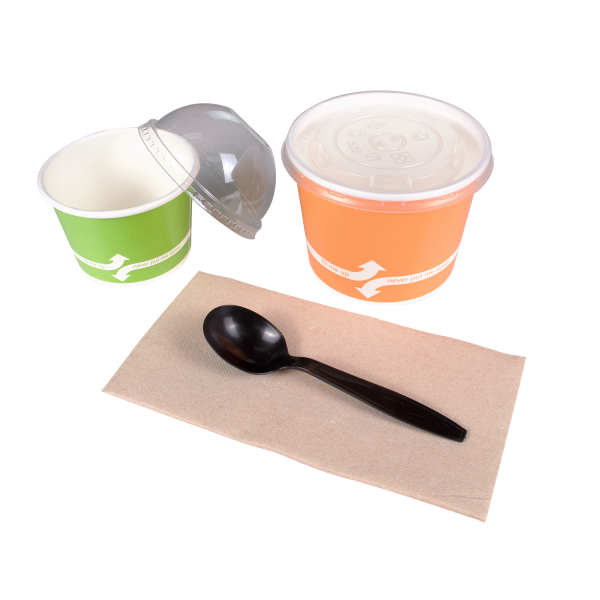 Karat PP Plastic Heavy Weight Soup Spoons - Black - Wrapped - 1,000 ct