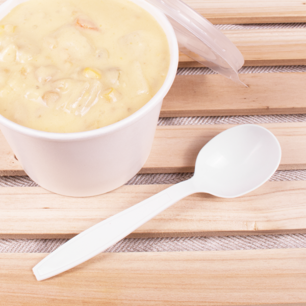 Karat PP Plastic Heavy Weight Soup Spoons - White - Wrapped - 1,000 ct