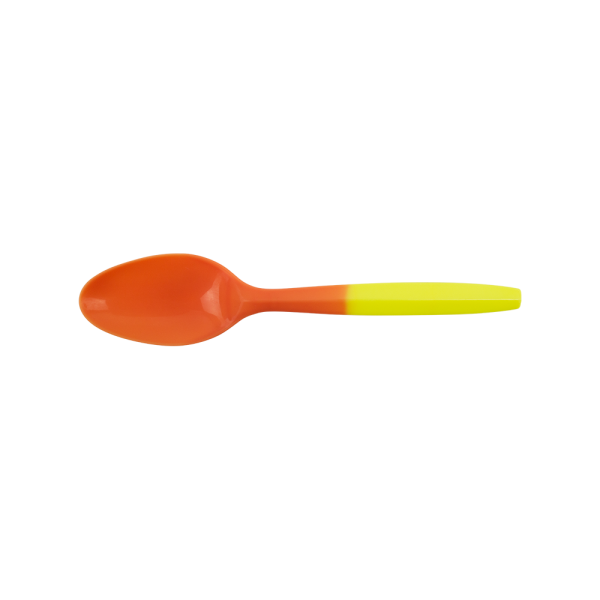 Karat PP Plastic Medium Weight Color Changing Tea Spoons - Yellow to Orange - 1,000 ct