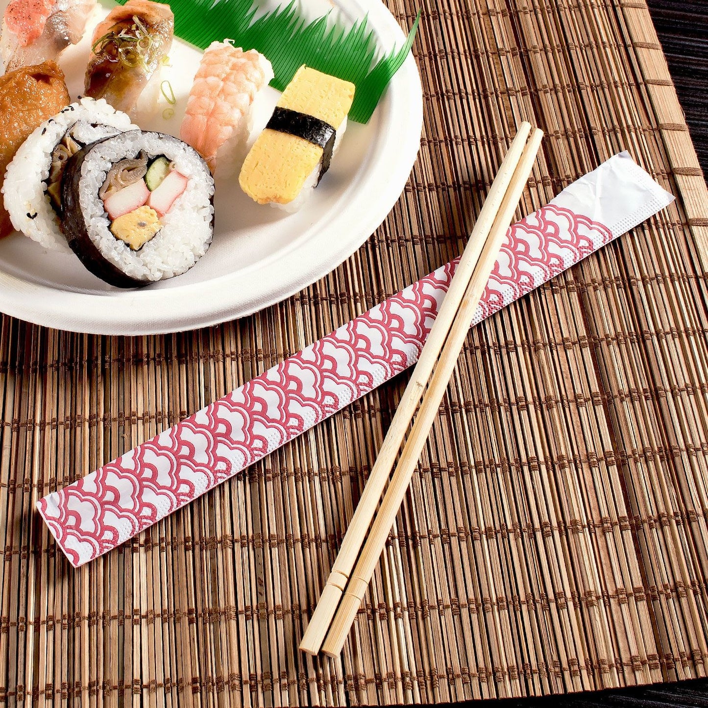 Karat 9” Paper Wrapped Bamboo Chopsticks - Dynasty
