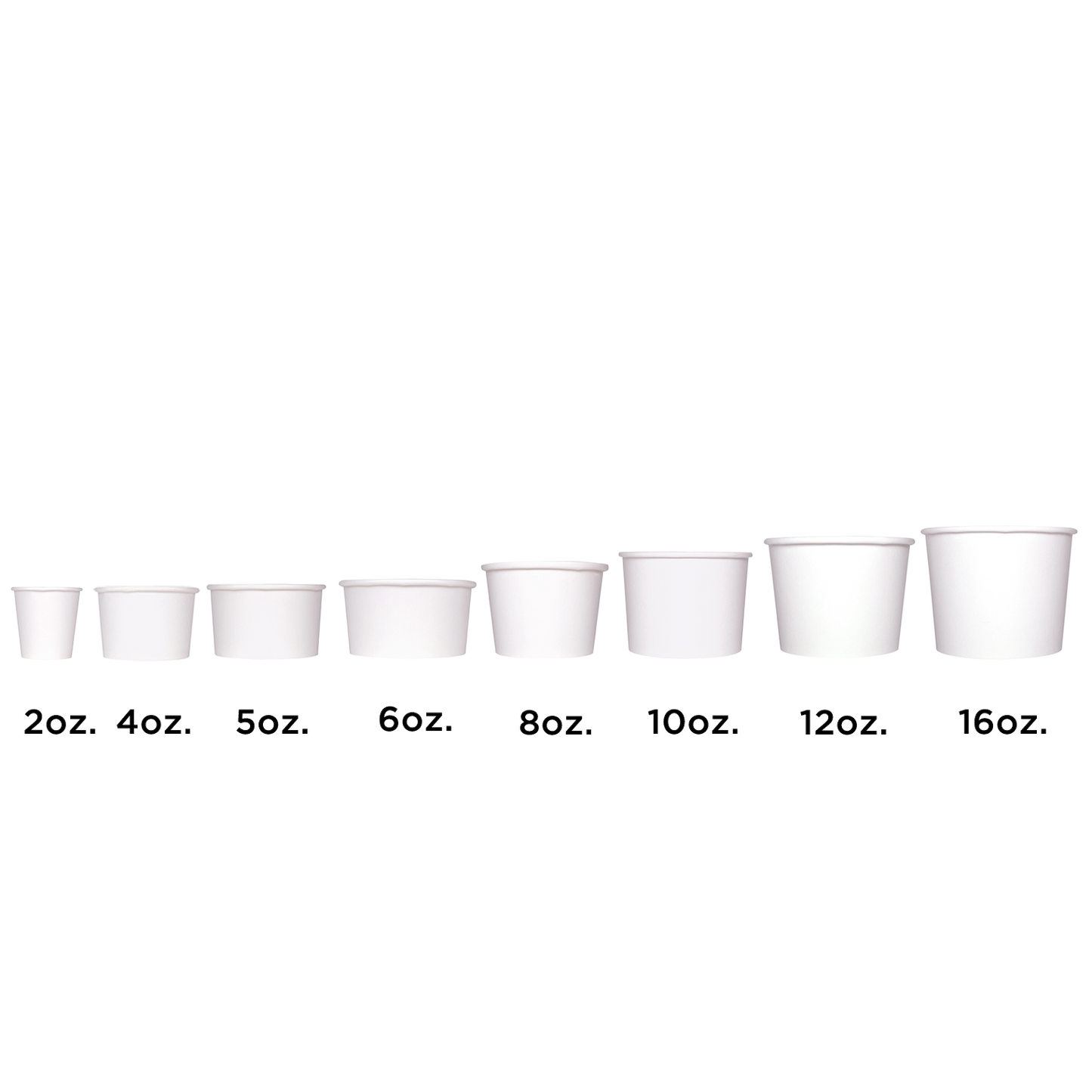 Karat 10oz Paper Food Containers - White (96mm) - 1,000 ct