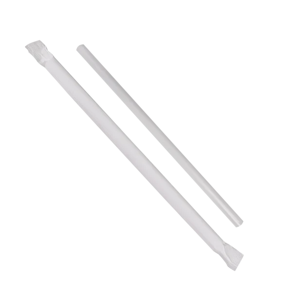 Giant Paper-Wrapped Straws, Clear, 7.75", 25 Boxes x 300 pcs/ctn