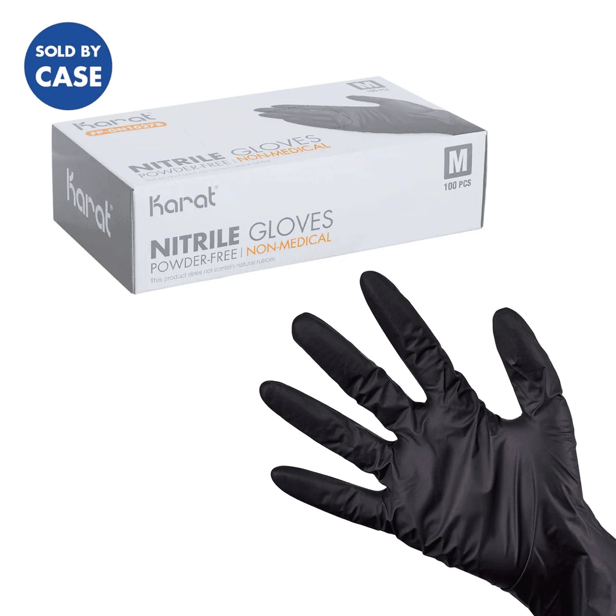 Black Nitrile Gloves, 4.5mm, 1000 Count, M-XL Size