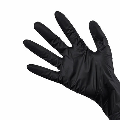 Black Nitrile Gloves, 4.5mm, 1000 Count, M-XL Size