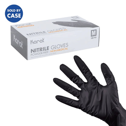 Black Nitrile Gloves, 4.5mm, 1000 Count, M-XL Size