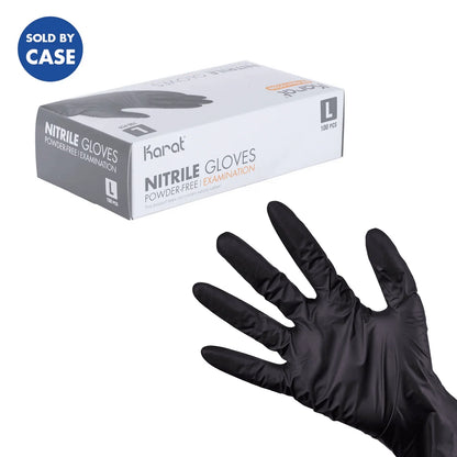 Black Nitrile Gloves, 4.5mm, 1000 Count, M-XL Size