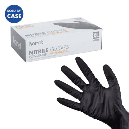 Black Nitrile Gloves, 4.5mm, 1000 Count, M-XL Size