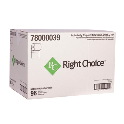 Right Choice® 2-Ply Standard Bath Tissue 96/500/Case