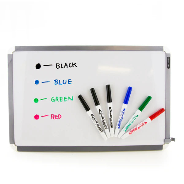BAZIC Assorted Color Fine Tip Dry-Erase Marker (6/Pack) Sold in 12 Units