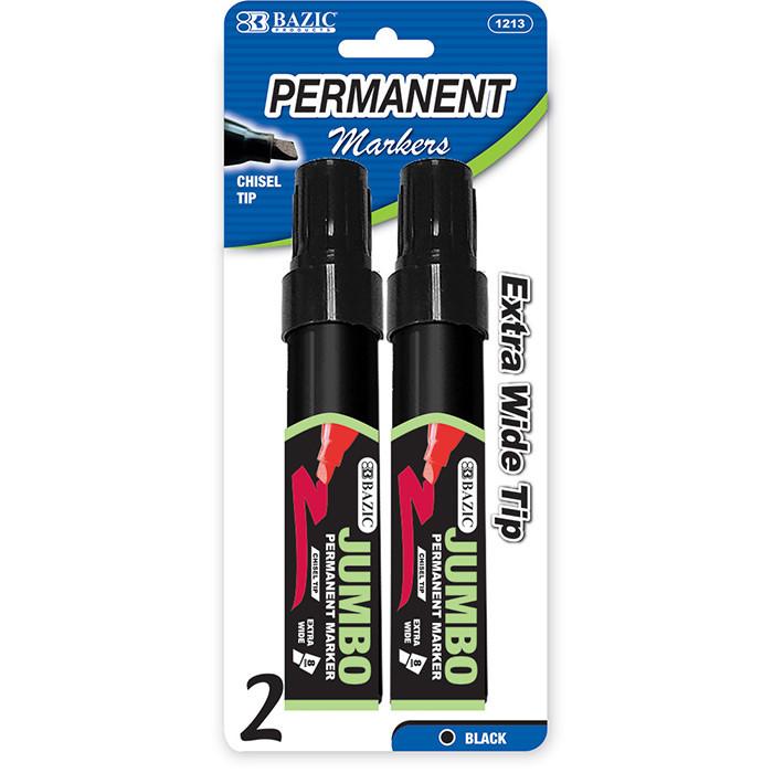 BAZIC 8 mm Jumbo Chisel Tip Permanent Marker (2/Pack) Sold in 24 Units