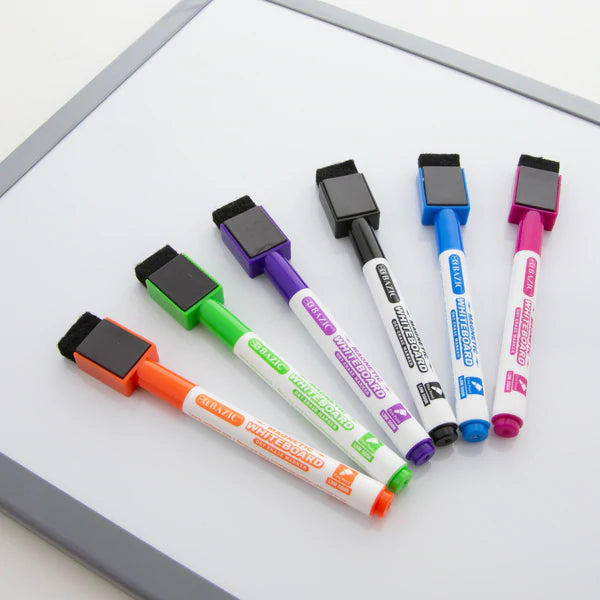 BAZIC Bright Color Magnetic Dry-Erase Markers (3/Pack) Sold in 24 Units