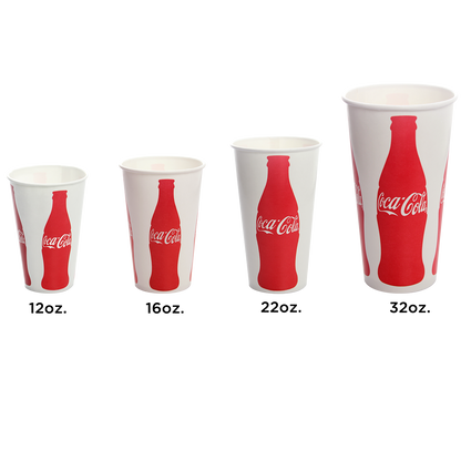 Karat 32oz Paper Cold Cups - Coca Cola (104.5mm) - 600 ct