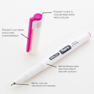 12 Color Fiero Fiber Tip Fineliner Pen Sold in 12 Units