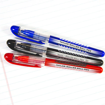 BAZIC Taylor Assorted Color Rollerball Pen (3/Pack) Sold in 24 Units