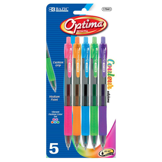 BAZIC 5 Color Galaxy Oil-Gel Ink Retractable Pen Sold in 12 Units