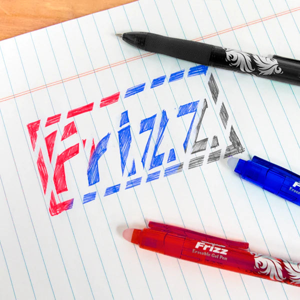 Frizz Red Erasable Gel Pen with Grip Sold in 24 Units